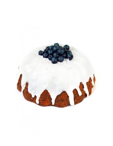 Torta decorata con mirtilli