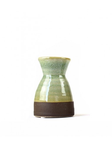 Vaso in ceramica bicolor marrone e verde