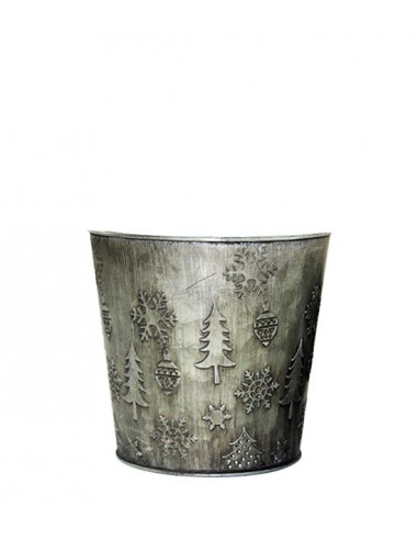 Vaso in latta Natalizio