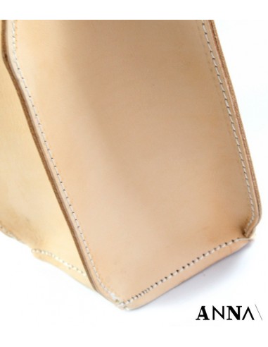 ANNA vaso in pelle cognac