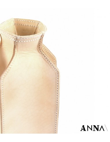 ANNA vaso in pelle cognac