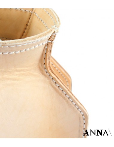 ANNA vaso in pelle cognac