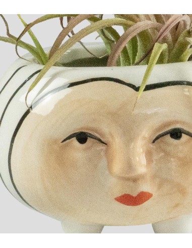 Serio | Tris vasetti con volto per...