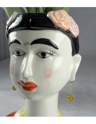 Floreale | Vaso mezzobusto dipinto...