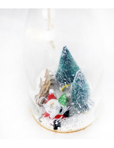 Bottiglia luminosa con babbo natale