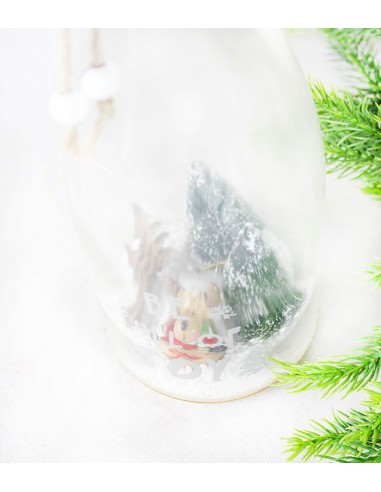 Bottiglia luminosa con renna