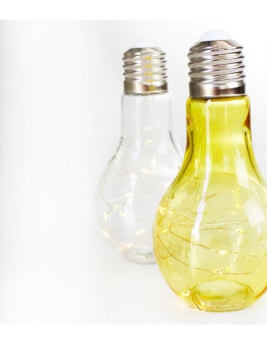 Lampadina in vetro giallo con led