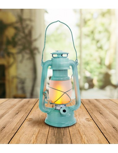 Lanterna azzurra con effetto fiamma