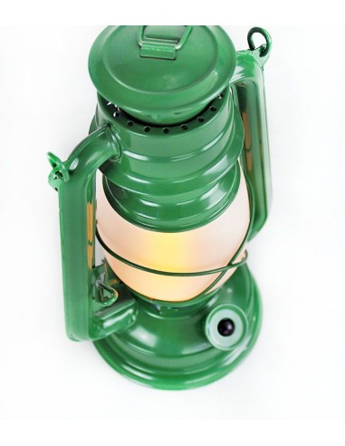 Lanterna verde con effetto fiamma
